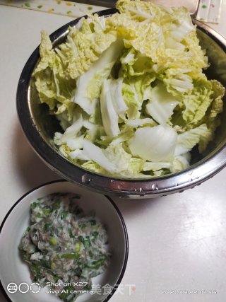 肉末韭菜炒白菜的做法步骤：1