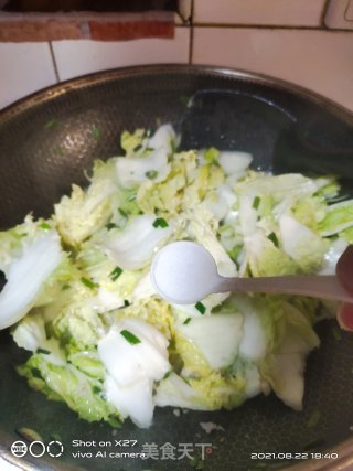 肉末韭菜炒白菜的做法步骤：4