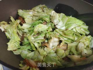 肉片炒包包菜的做法步骤：4