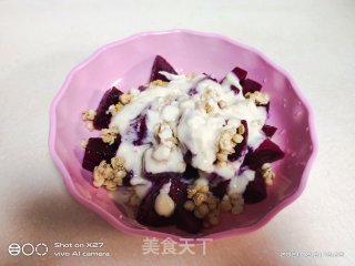 酸奶火龙果拌燕麦的做法步骤：4