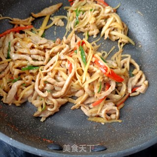 子姜炒肉丝的做法步骤：19