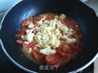 番茄鸡蛋打卤面的做法步骤：6