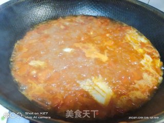 鸡肉白菜西红柿面的做法步骤：3
