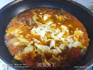 鸡肉白菜西红柿面的做法步骤：6