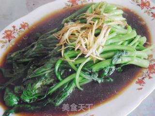 姜丝菜心的做法步骤：7