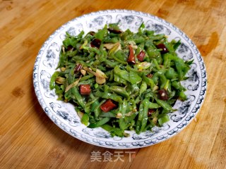 青椒扁豆丝的做法步骤：10