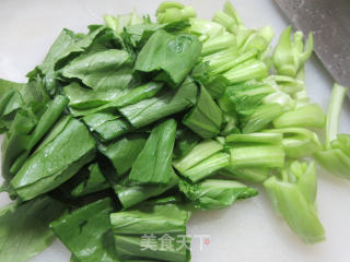 五花肉菜芯玉米面条的做法步骤：3