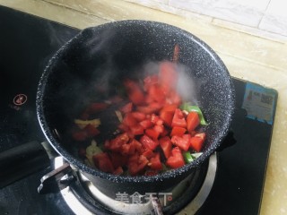 西红柿青菜鸡汁面的做法步骤：3