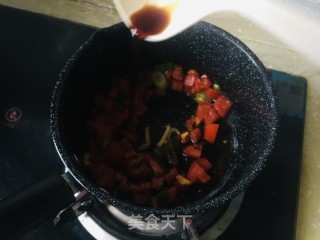 西红柿青菜鸡汁面的做法步骤：4