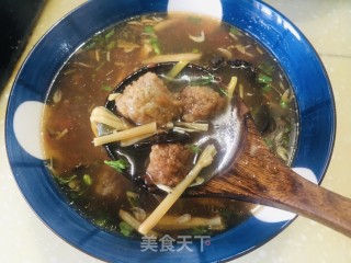 酸辣肉丸汤的做法步骤：13