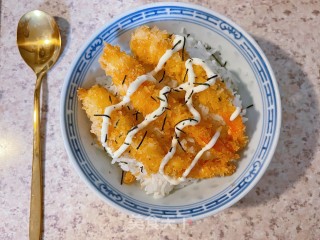滑蛋炸虾饭 Ebi Katsu Don的做法步骤：9