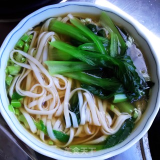 鸡汤青菜鸡蛋面的做法步骤：7