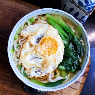 鸡汤青菜鸡蛋面的做法步骤：8