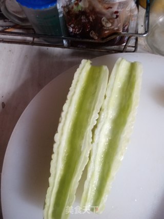 青椒苦瓜片的做法步骤：4