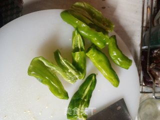 青椒苦瓜片的做法步骤：8
