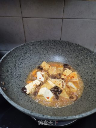 辣豆瓣酱烧豆腐的做法步骤：6