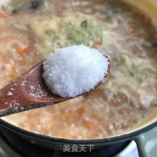 虾仁皮蛋蔬菜粥的做法步骤：10
