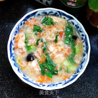 虾仁皮蛋蔬菜粥的做法步骤：13