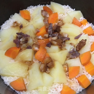 肉丁土豆焖饭的做法步骤：6