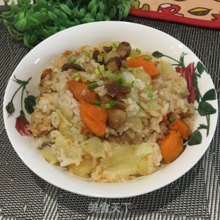 肉丁土豆焖饭的做法步骤：7
