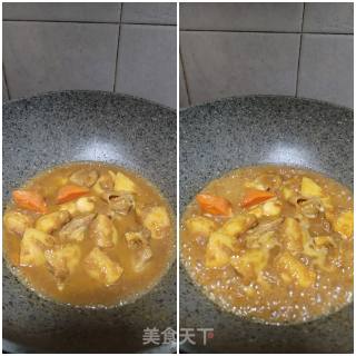 咖喱护心肉炒年糕的做法步骤：6