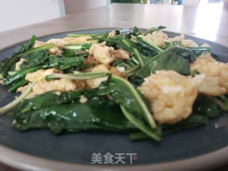 蒲公英炒鸡蛋的做法步骤：6