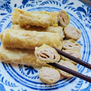 豆皮肉卷的做法步骤：11