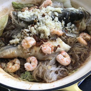 鲈鱼鲜虾焗锅的做法步骤：12