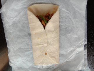 青椒肉丝手抓饼的做法步骤：14