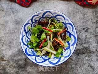 葱白香菜拌木耳的做法步骤：7