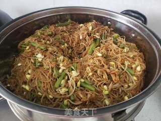 黄豆芽豇豆肉丝蒸面的做法步骤：8