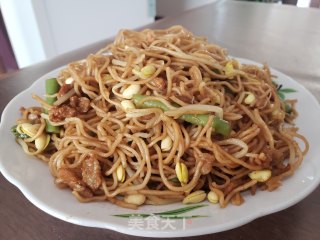 黄豆芽豇豆肉丝蒸面的做法步骤：9
