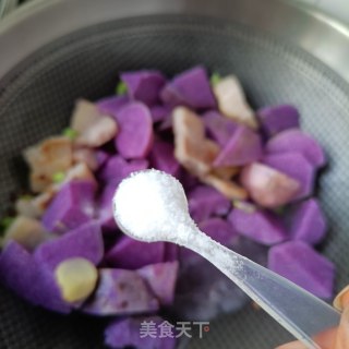 回锅肉炖紫山药的做法步骤：10
