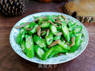 牛肉炒秋葵的做法步骤：7