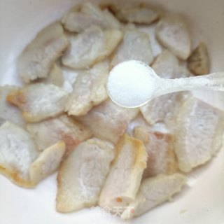 回锅肉炖豇豆角的做法步骤：4