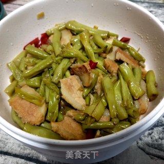 回锅肉炖豇豆角的做法步骤：13