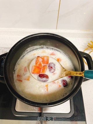 牛奶木瓜银耳羹的做法步骤：5