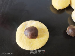南瓜豆沙小方包（一次发酵）的做法步骤：3