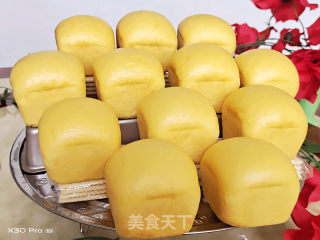 南瓜豆沙小方包（一次发酵）的做法步骤：9