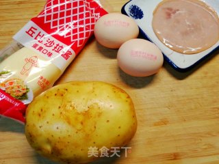 健康低脂代餐～日式土豆鸡蛋沙拉的做法步骤：1