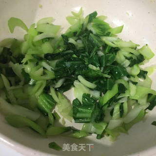 鸡蛋青菜拌面的做法步骤：8