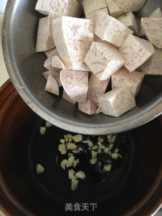青菜芋泥糊的做法步骤：6