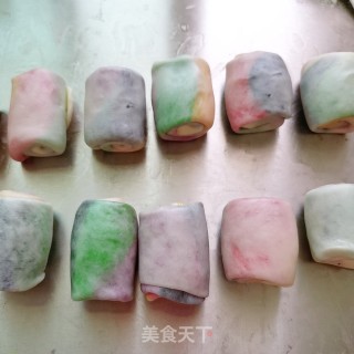 彩色蛋黄酥的做法步骤：16
