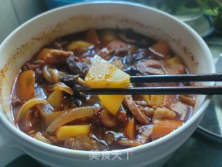 土豆胡萝卜焖牛杂的做法步骤：6