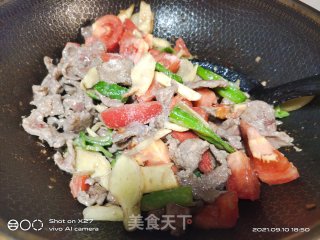嫩姜炒牛肉的做法步骤：7