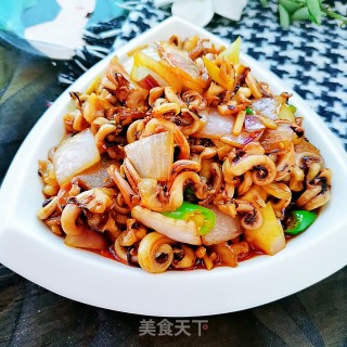 爆炒鱿鱼须的做法步骤：11