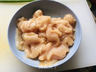 杏鲍菇炒鸡脯肉片的做法步骤：5