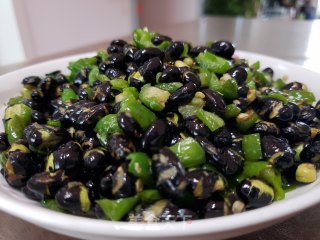 尖椒炒黑豆的做法步骤：6