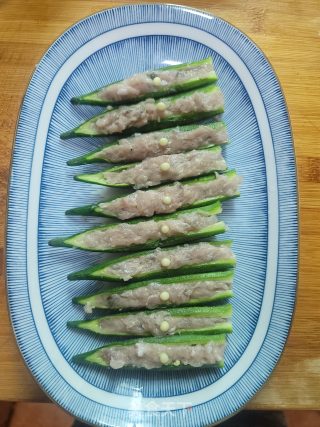 酿秋葵的做法步骤：6