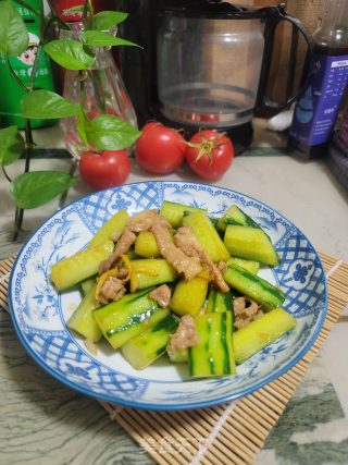 肉片炒青瓜的做法步骤：8